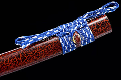 Japanese Tanto Damascus Folded Steel Clay Tempered Samurai Sword Full Tang Real