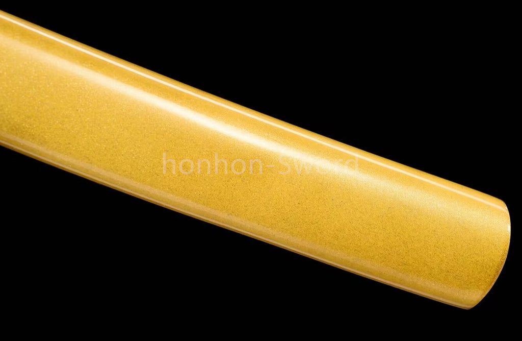 Épée de samouraï japonaise en acier plié noir, katana, lame tranchante faite à la main, noire 