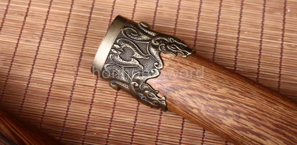 Forge à la main Damas Katana en acier plié épée de samouraï japonais tranchante tout noir 