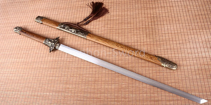 Forge à la main Damas Katana en acier plié épée de samouraï japonais tranchante tout noir 