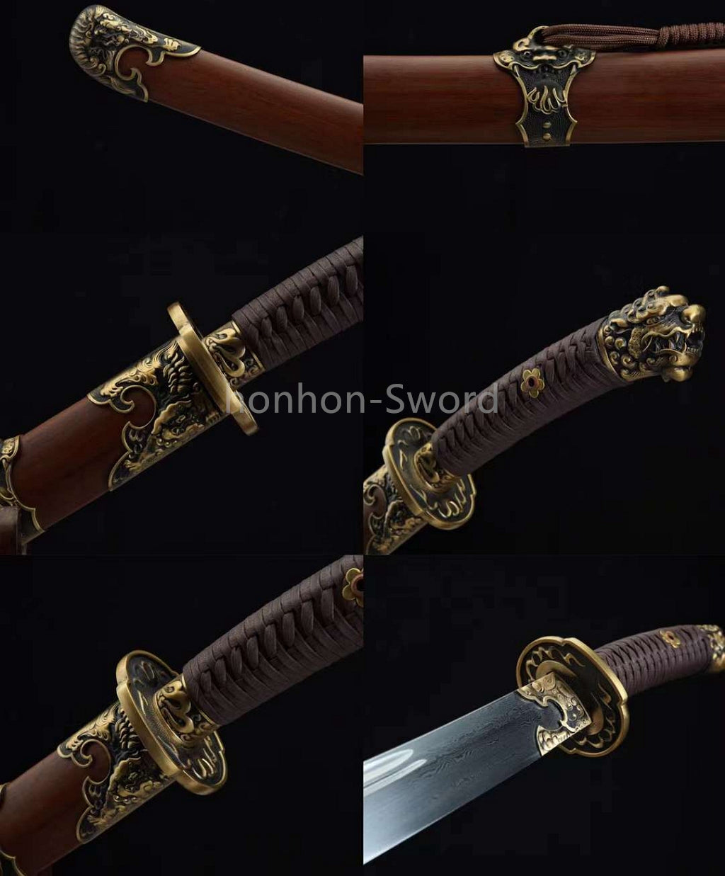 Épée de samouraï japonaise en acier plié noir, katana, lame tranchante faite à la main, noire 