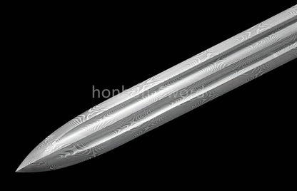 Épée de samouraï japonaise en acier plié noir, katana, lame tranchante faite à la main, noire 