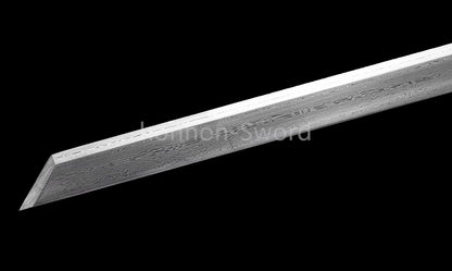 Épée de samouraï japonaise en acier plié noir, katana, lame tranchante faite à la main, noire 