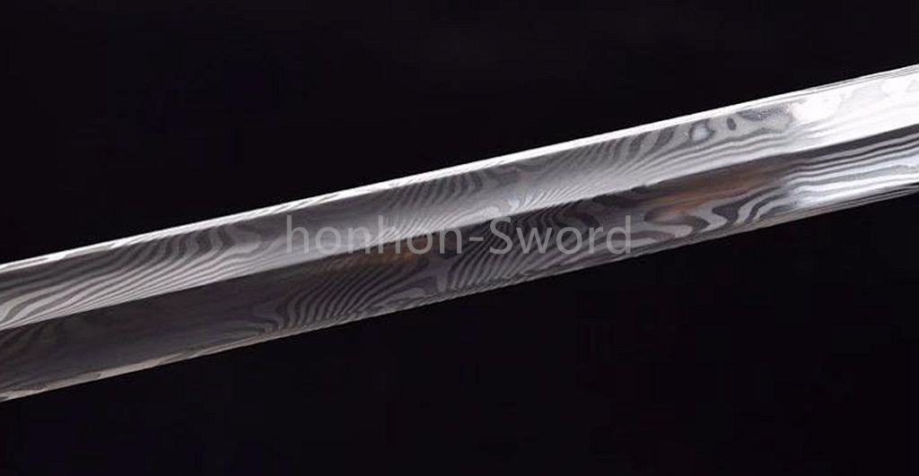 28inch Folded Steel Chinese Han Dynasty Jian 汉剑 Double Edge Chinese Jian Sword Brass Tsuba