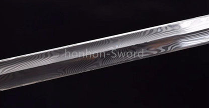 28inch Folded Steel Chinese Han Dynasty Jian 汉剑 Double Edge Chinese Jian Sword Brass Tsuba