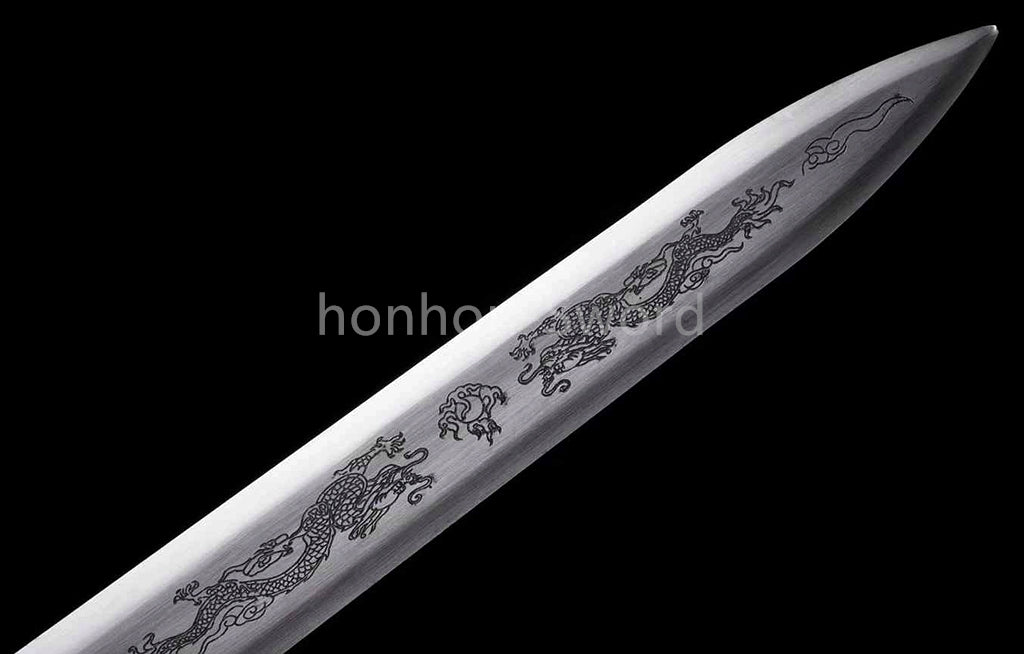 9260 Nagamaki-Schwert aus Federstahl, japanisches echtes Samurai-Schwert, Handschmiedearbeit für den Kampf, schwarz 