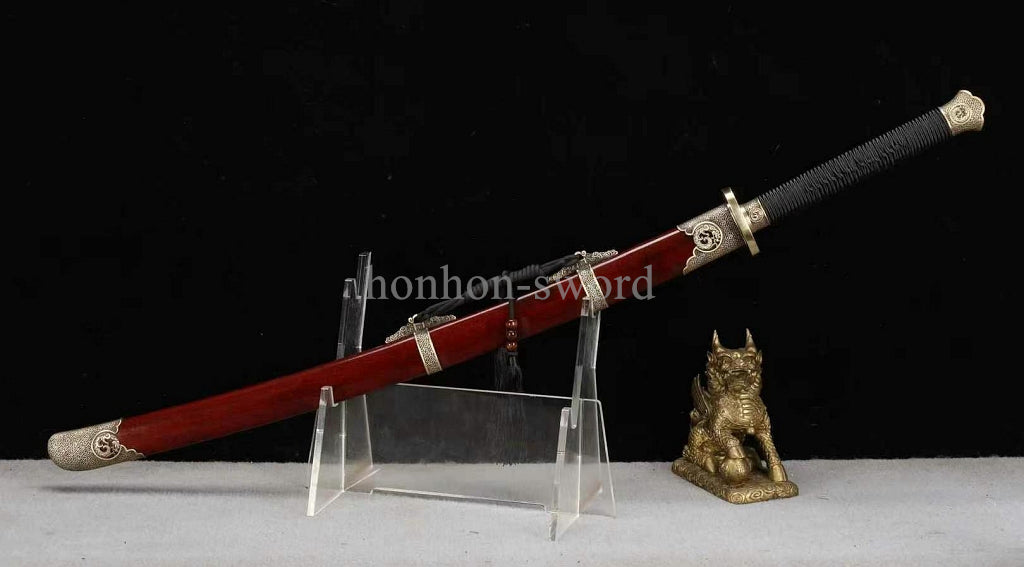 Folded Steel Twisted Pattern Chinese Dao 绣春刀 Real Sword Brass Sharp for Display.