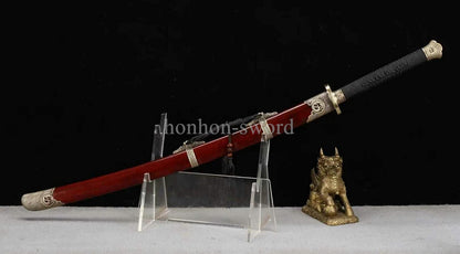 Folded Steel Twisted Pattern Chinese Dao 绣春刀 Real Sword Brass Sharp for Display.