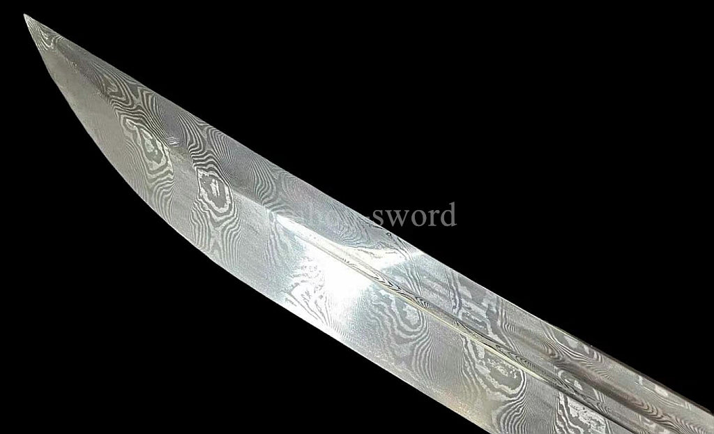 Folded Steel Twisted Pattern Chinese Dao 绣春刀 Real Sword Brass Sharp for Display.