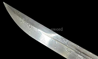 Folded Steel Twisted Pattern Chinese Dao 绣春刀 Real Sword Brass Sharp for Display.
