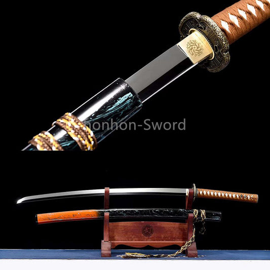 L6 Steel 26inch Mirror Polished Japanese Katana Samurai Sword Full Tang For Battle