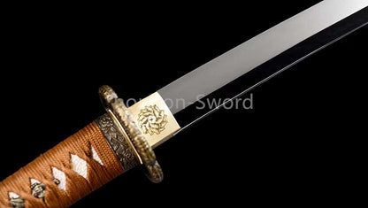 Katana à lame bleue en acier à haute teneur en carbone 1095, épée de samouraï japonais, épée complète noire 