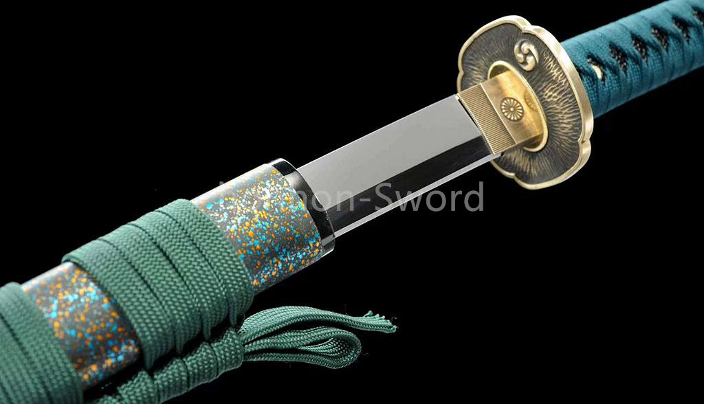 L6 Steel 26inch Mirror Polished Japanese Katana Samurai Sword Brass Tsuba Full Tang For Battle