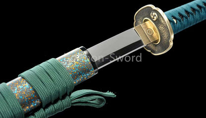 L6 Steel 26inch Mirror Polished Japanese Katana Samurai Sword Brass Tsuba Full Tang For Battle