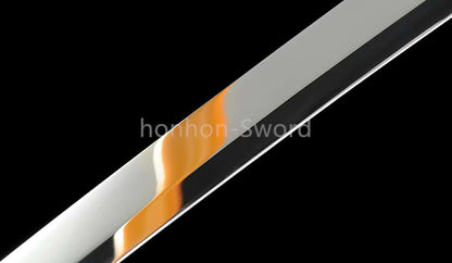 L6 Steel 26inch Mirror Polished Japanese Katana Samurai Sword Brass Tsuba Full Tang For Battle
