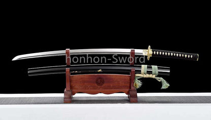 26inch L6 Steel Japanese Katana Samurai Sword Mirror Polished Brass Tsuba Full Tang For Battle