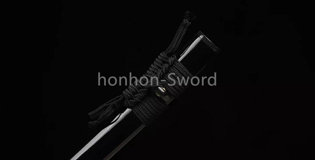 L6 Steel Clay Tempered Japanese Katana Samurai Sword 26inch Brass Tsuba Full Tang For Battle