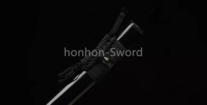 L6 Steel Clay Tempered Japanese Katana Samurai Sword 26inch Brass Tsuba Full Tang For Battle