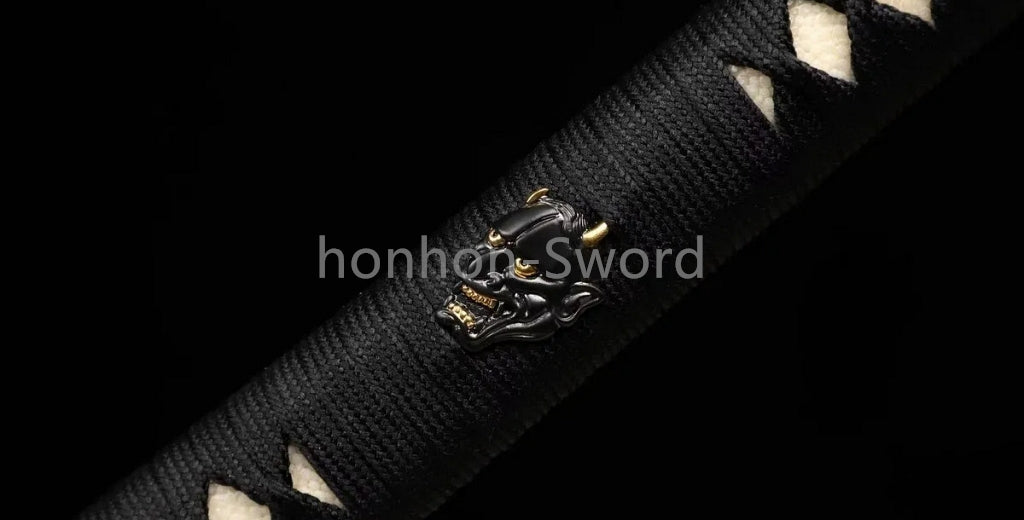 L6 Steel Clay Tempered Japanese Katana Samurai Sword 26inch Brass Tsuba Full Tang For Battle