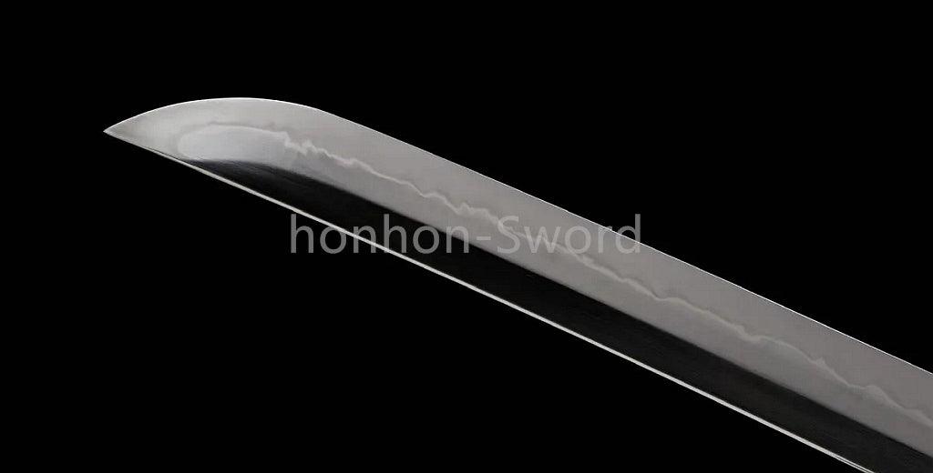 L6 Steel Clay Tempered Japanese Katana Samurai Sword 26inch Brass Tsuba Full Tang For Battle