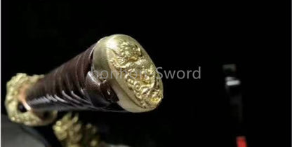 L6 Steel Clay Tempered Japanese Katana Shiage-Togi Samurai Sword 26inch Brass Tsuba Full Tang For Battle