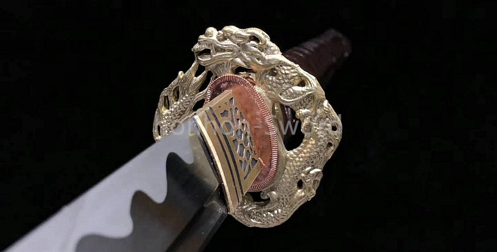 L6 Steel Clay Tempered Japanese Katana Shiage-Togi Samurai Sword 26inch Brass Tsuba Full Tang For Battle