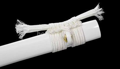 Épée Nagamaki en acier à ressort, véritable épée de samouraï japonaise, forgée à la main pour la bataille, noire, 9260 