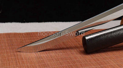 Katana à lame bleue en acier à haute teneur en carbone 1095, épée de samouraï japonais, épée complète noire 