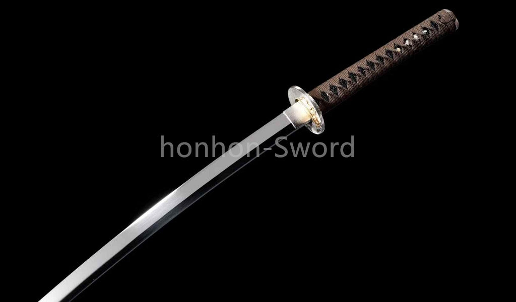 Katana à lame bleue en acier à haute teneur en carbone 1095, épée de samouraï japonais, épée complète noire 
