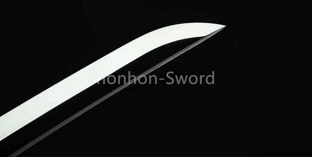 Katana en acier à haute teneur en manganèse, épée de samouraï japonais, prête pour la bataille, Saya blanche dorée 
