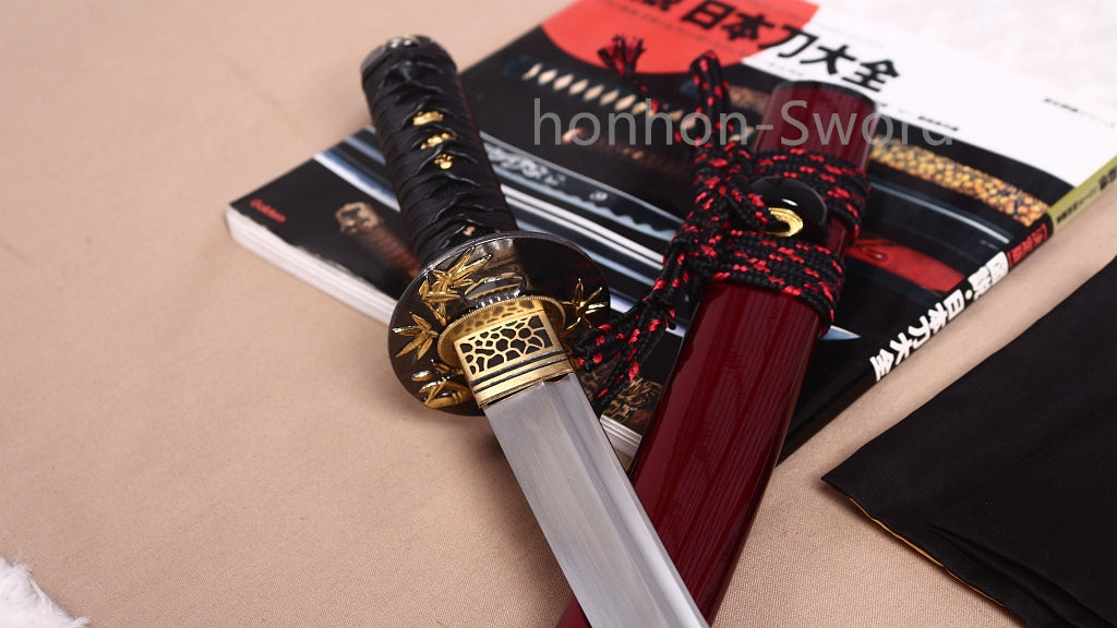 9260 Spring Steel Wakizashi Japanese Samurai Sword Sharp for Battle