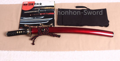 9260 Spring Steel Wakizashi Japanese Samurai Sword Sharp for Battle