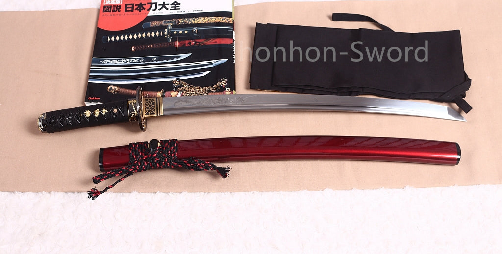 9260 Spring Steel Wakizashi Japanese Samurai Sword Sharp for Battle